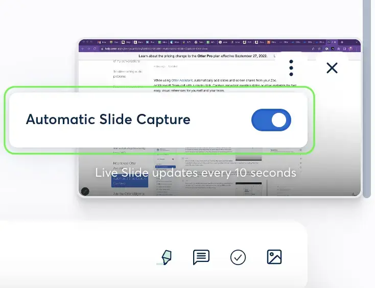 otter automatic screen capture